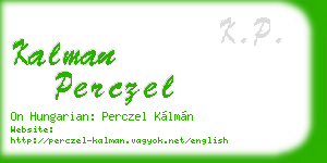 kalman perczel business card