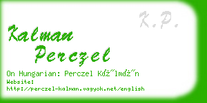 kalman perczel business card